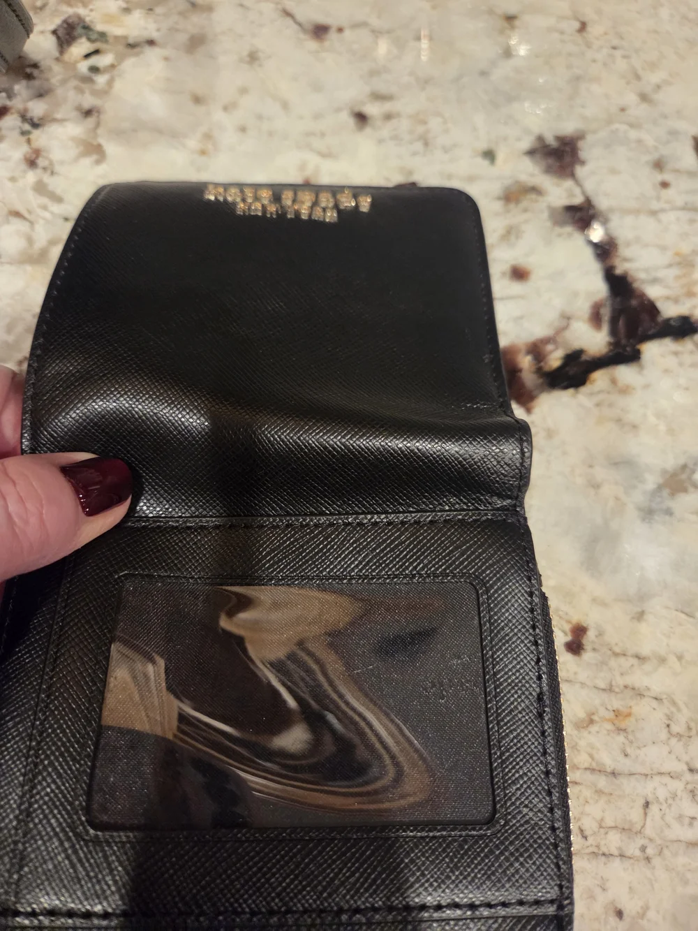 kate spade Black Saffiano Leather Crossbody Bag with Matching Wallet